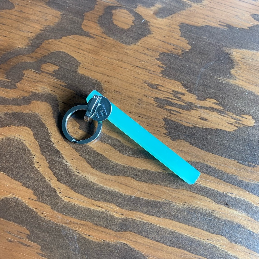 Machete Keychain in Silver / Sea Glass